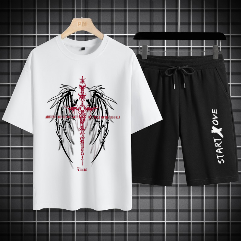Summer Clothing Outfits - 1 peça de conjunto de camiseta