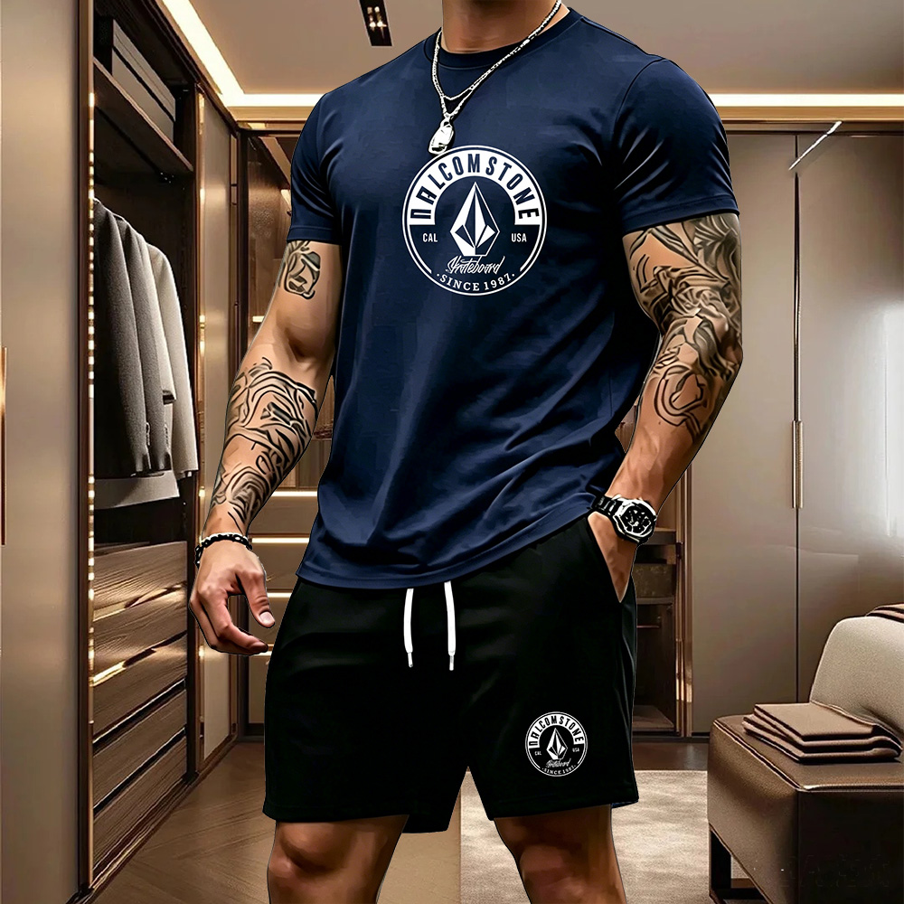 Summer Clothing Outfits - Conjunto Casual Masculino de 2 Peças:
