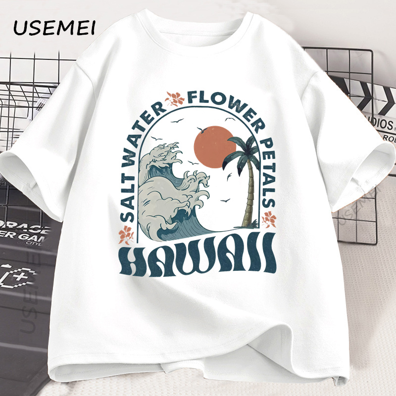 Summer Vibes Clothing Men - Havaí praia camiseta oceano praia t