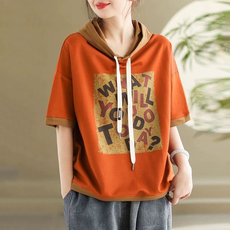 Summer Clothing Colors - Camiseta vintage com capuz feminino, cores