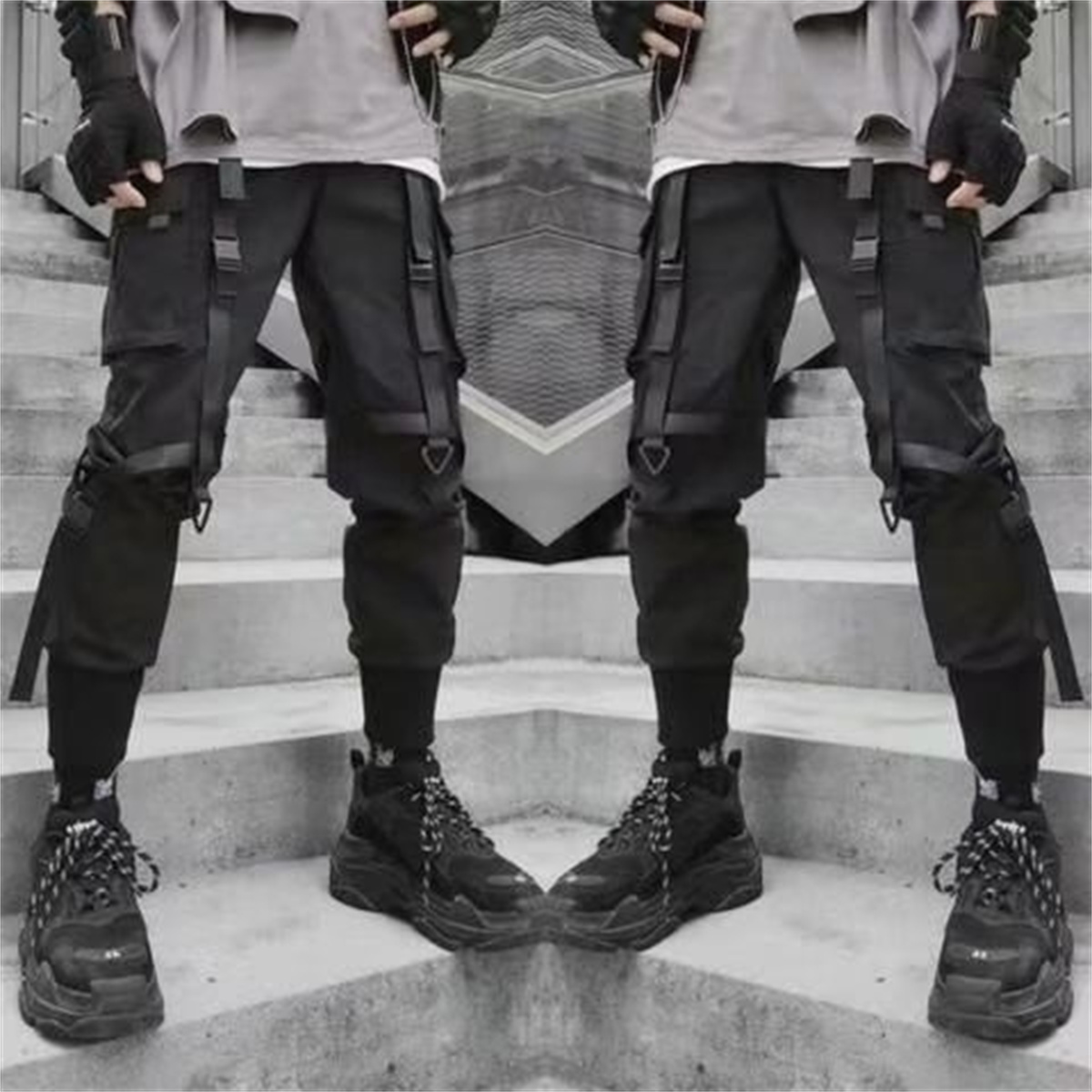 Summer Clothing Holiday - Calças Cargo Masculinas Harajuku Fashion Techwear