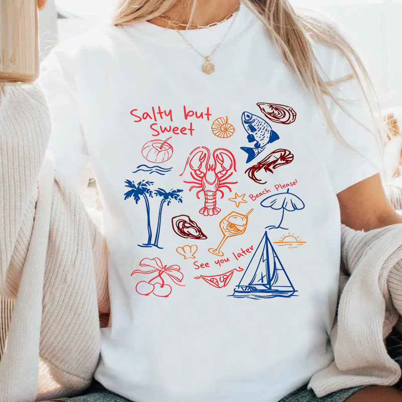 Summer Vibes Clothing Men - Camiseta Salty But Sweet para Homens