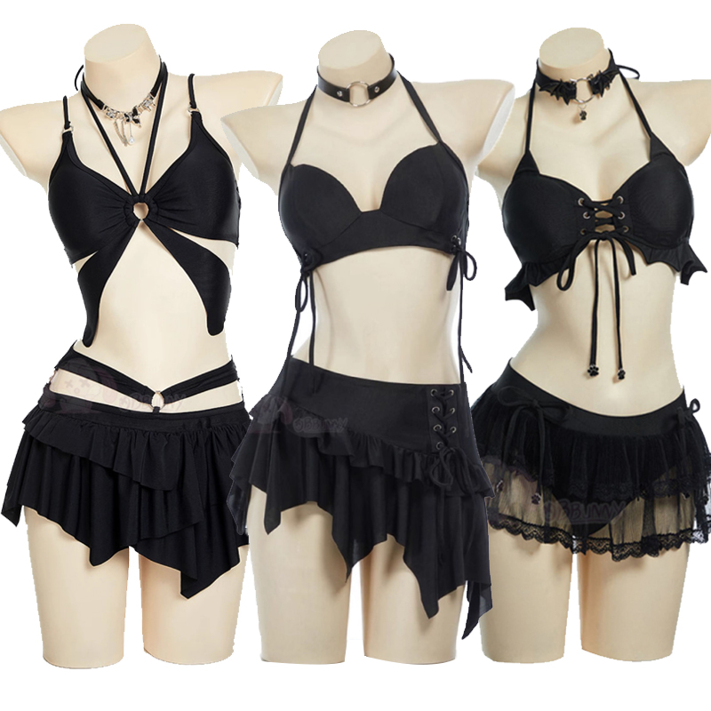 Summer Clothing Sets Women - Novo Lançamento: Biquíni Feminino Gótico de