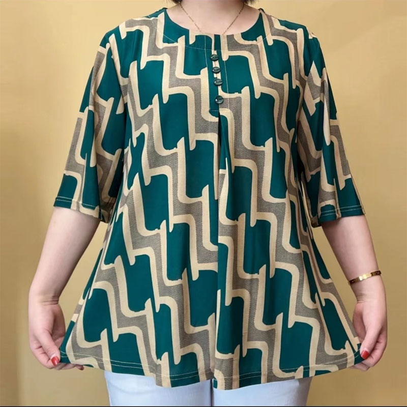 Summer Clothing Colors - Verão Nova Casual Geométrica Impresso Pullovers