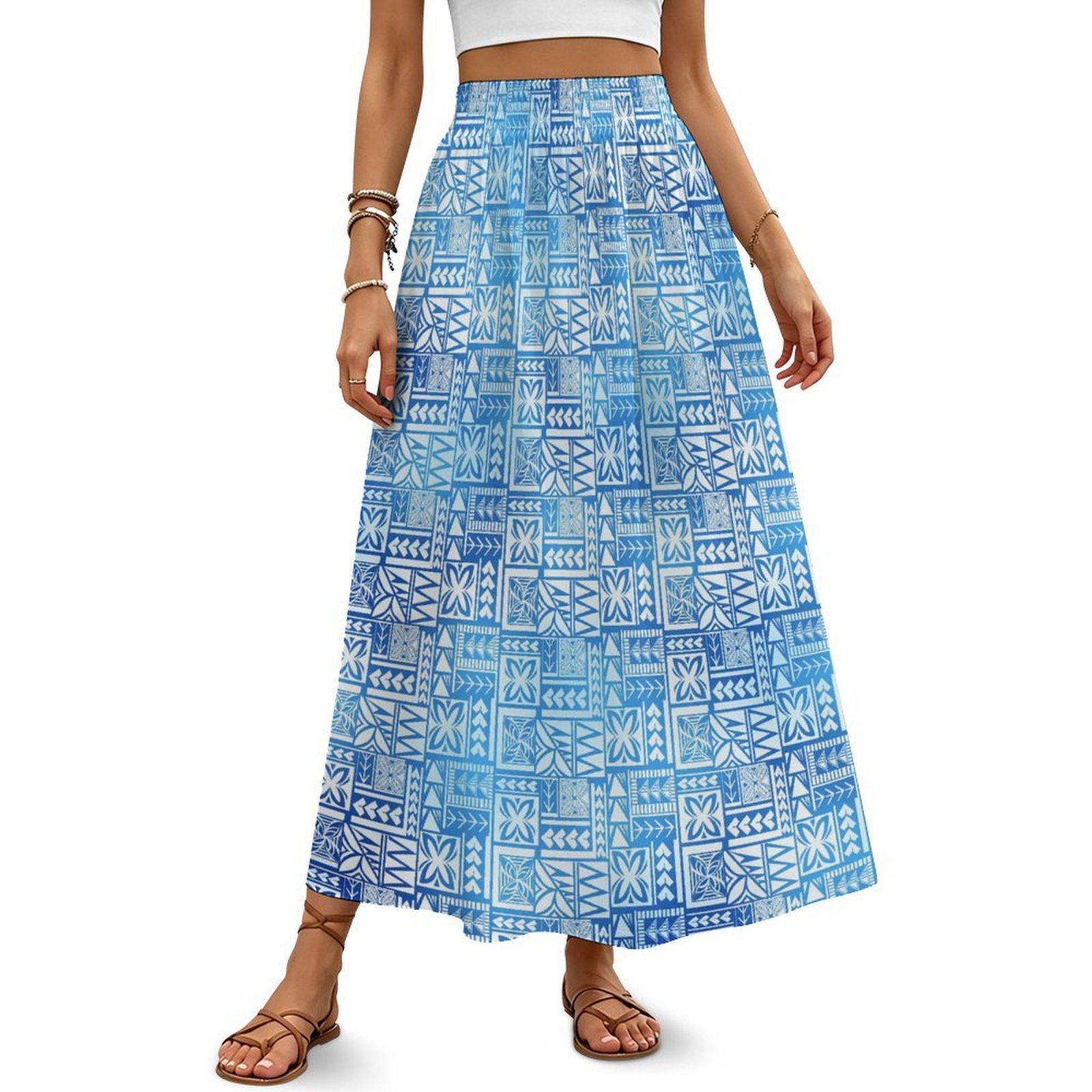 Summer Clothing Outlet - Saia Maxi de Estampa Tribal Polinésia