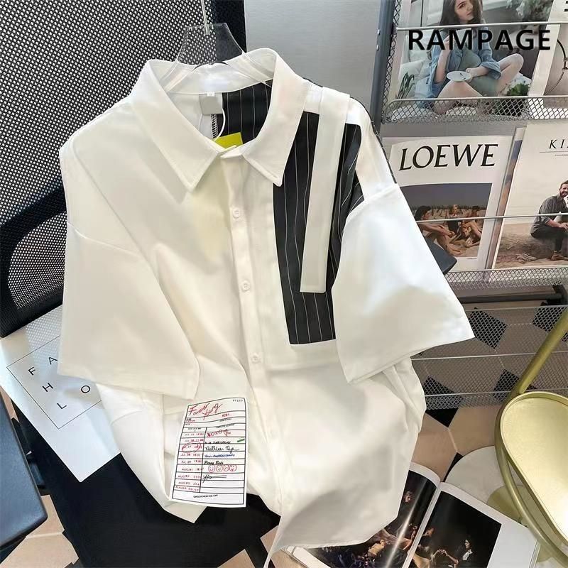 Summer Clothing Label - Roupa casual vintage francesa masculina, lapela,