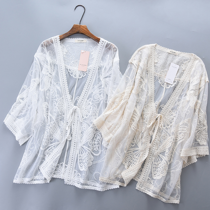 Summer Clothing Holiday - Verão casual doce seaside férias cardigan