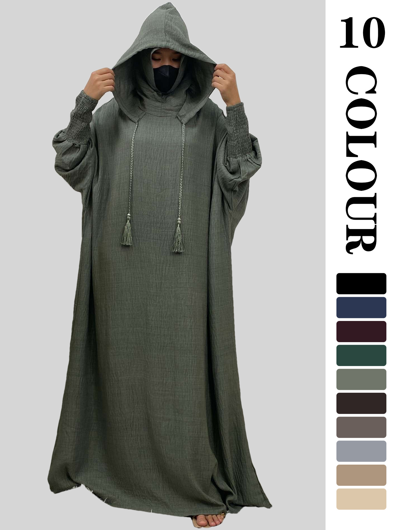 Summer Clothing Colors - Mulheres 12 cores abayas muçulmano ramadan