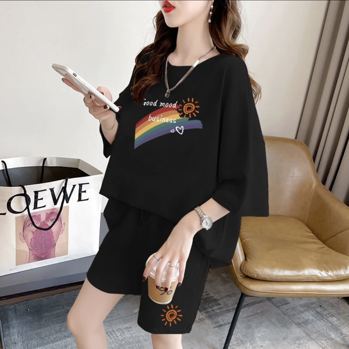 Summer Clothing Sets Women - Conjunto de shorts de verão femininos