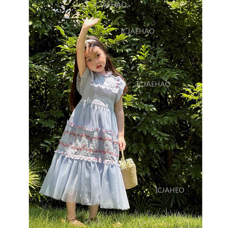 Novo Vestido Infantil Feminino - Summer 2026 Kids Clothing avaliação e preço