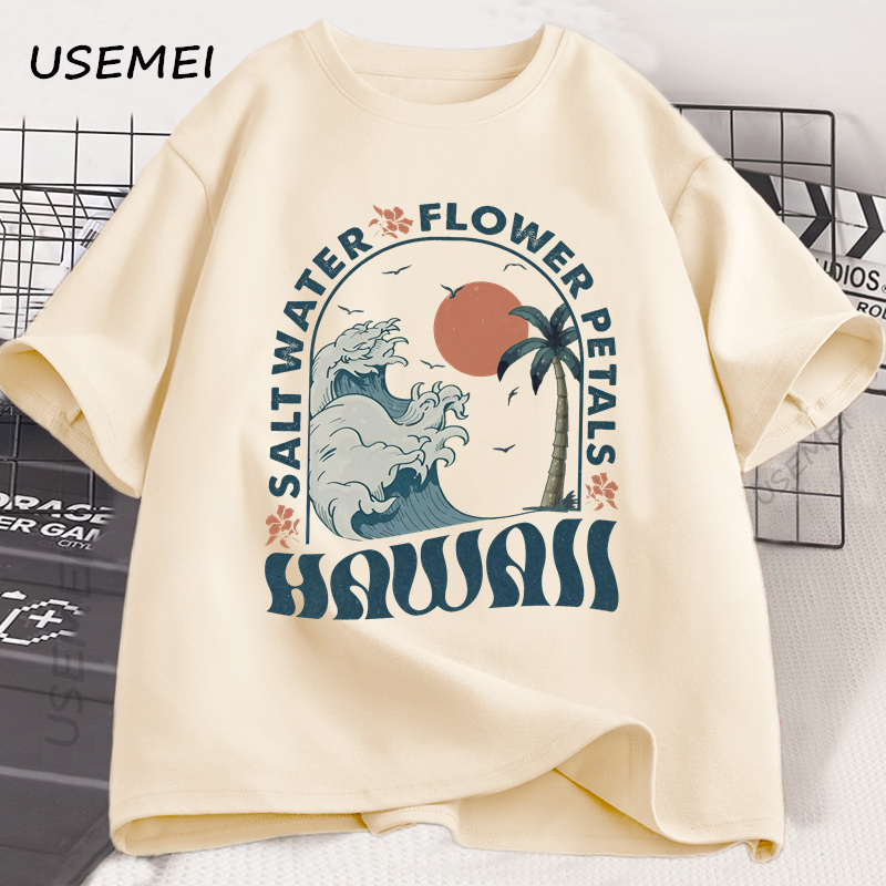 Havaí praia camiseta oceano pr - Summer Vibes Clothing Men avaliação e preço