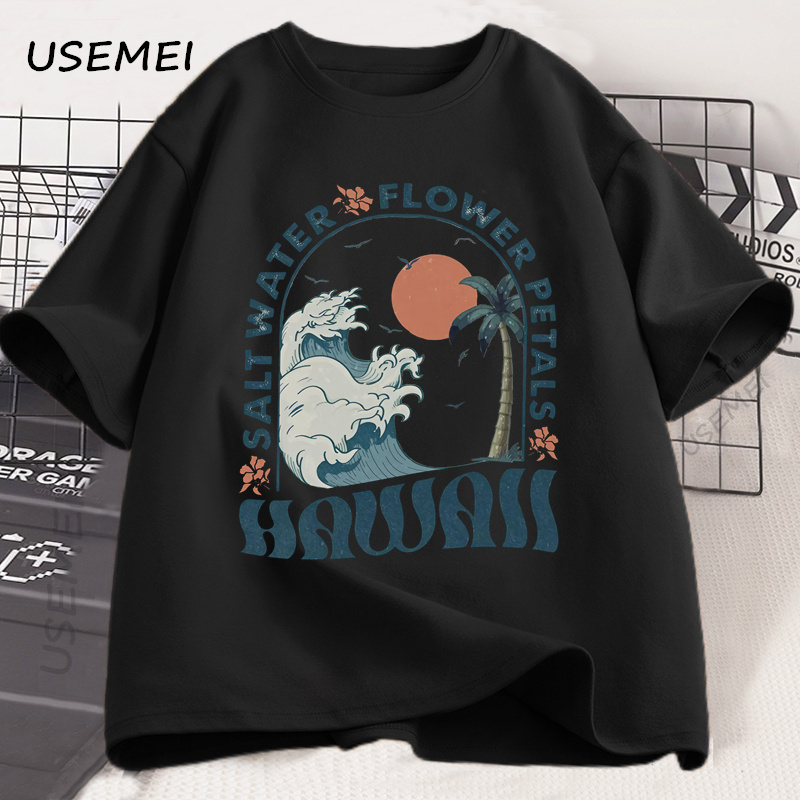 Havaí praia camiseta oceano pr - Summer Vibes Clothing Men avaliação e preço