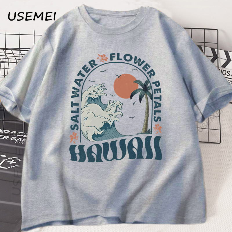 Havaí praia camiseta oceano pr - Summer Vibes Clothing Men avaliação e preço