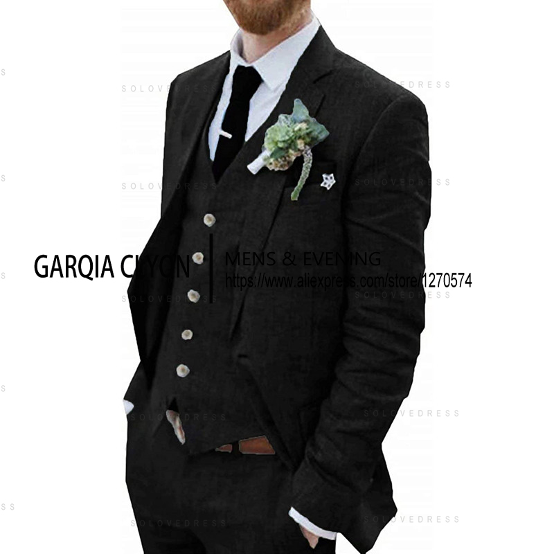 Terno masculino retrô de linho - Summer Clothing Men Linen avaliação e preço