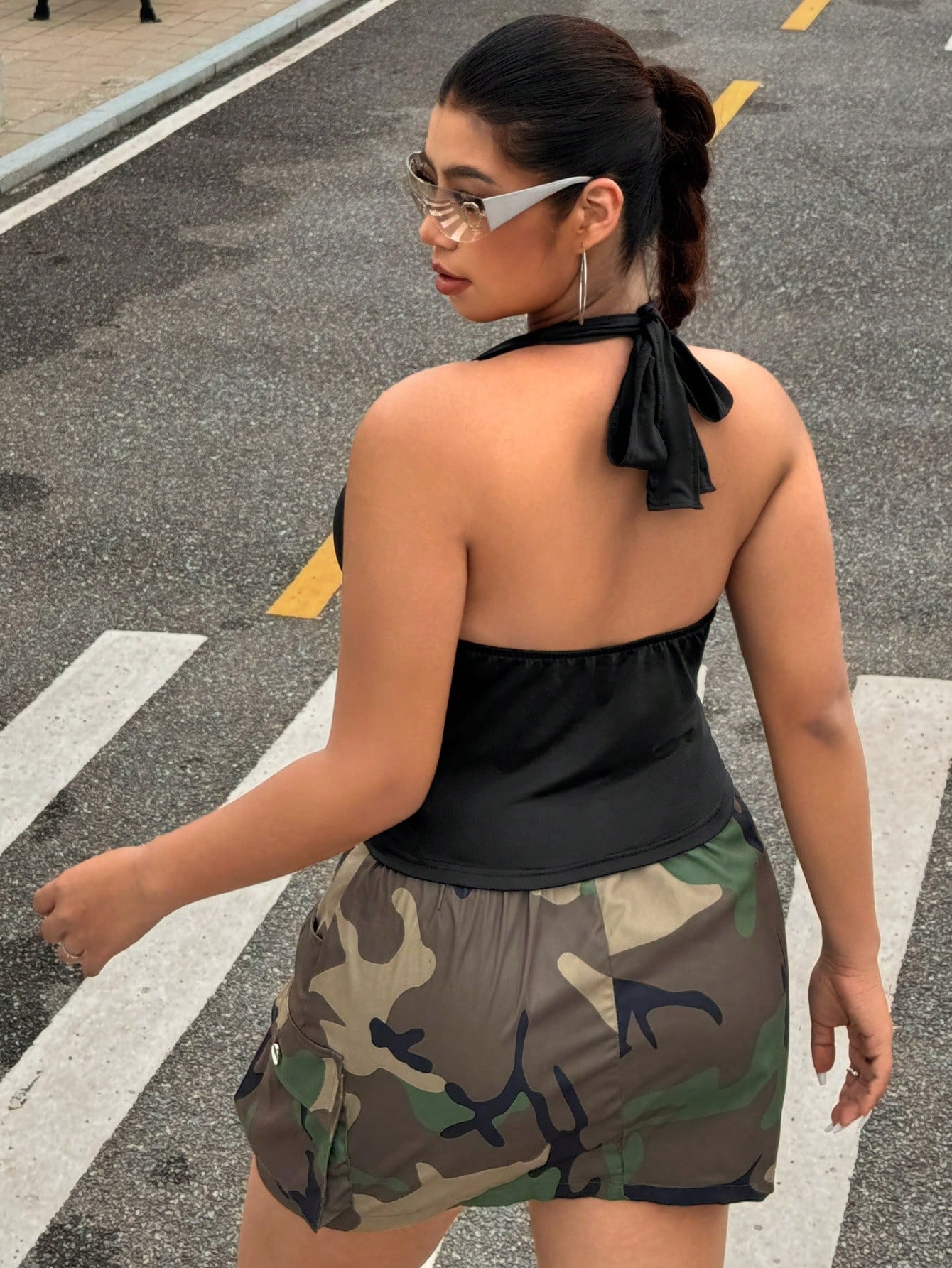 Nova Moda, Cor Sólida, Tamanho - Halter Neck Top avaliação e preço