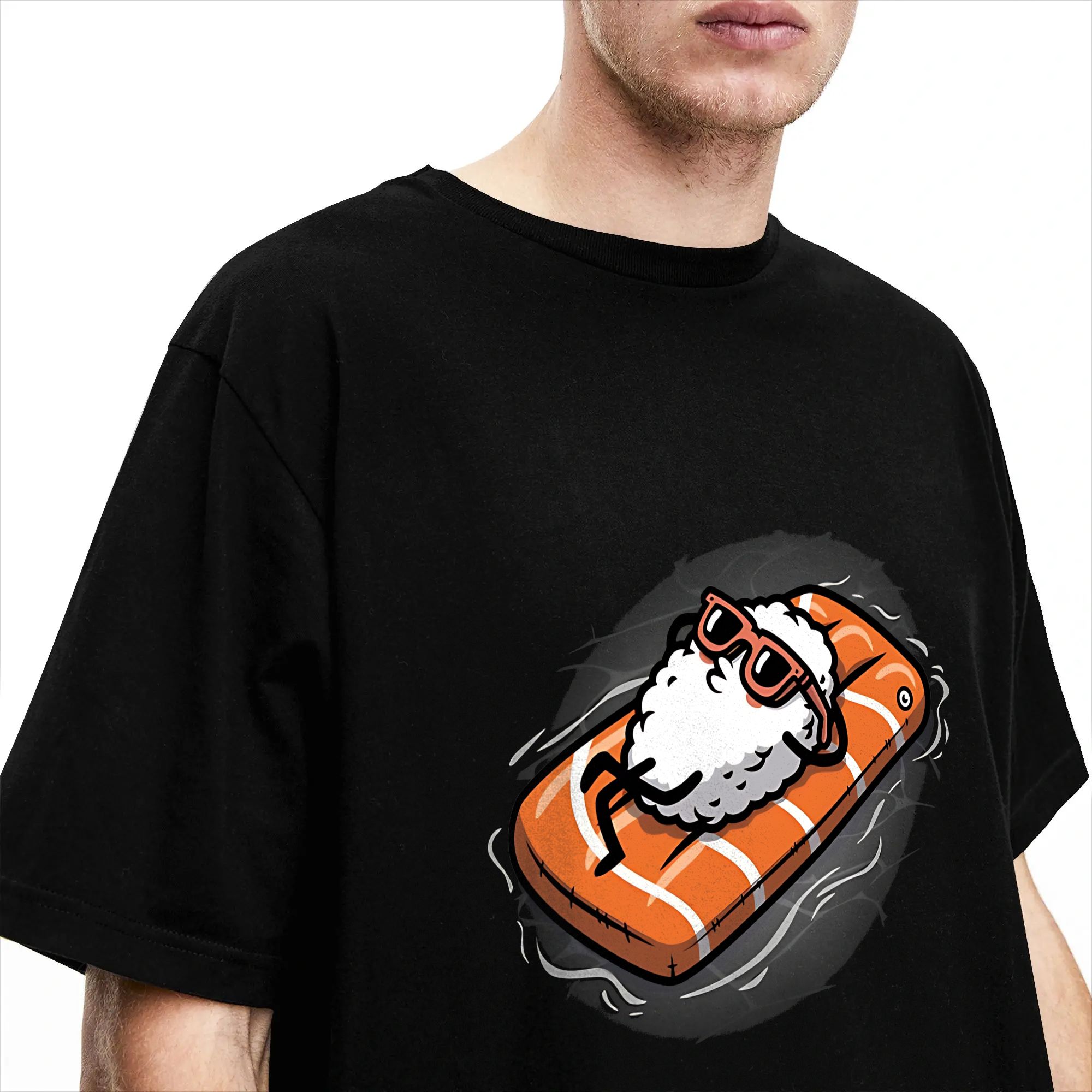 Camiseta Sushi para Homens e M - Summer Vibes Clothing Men avaliação e preço