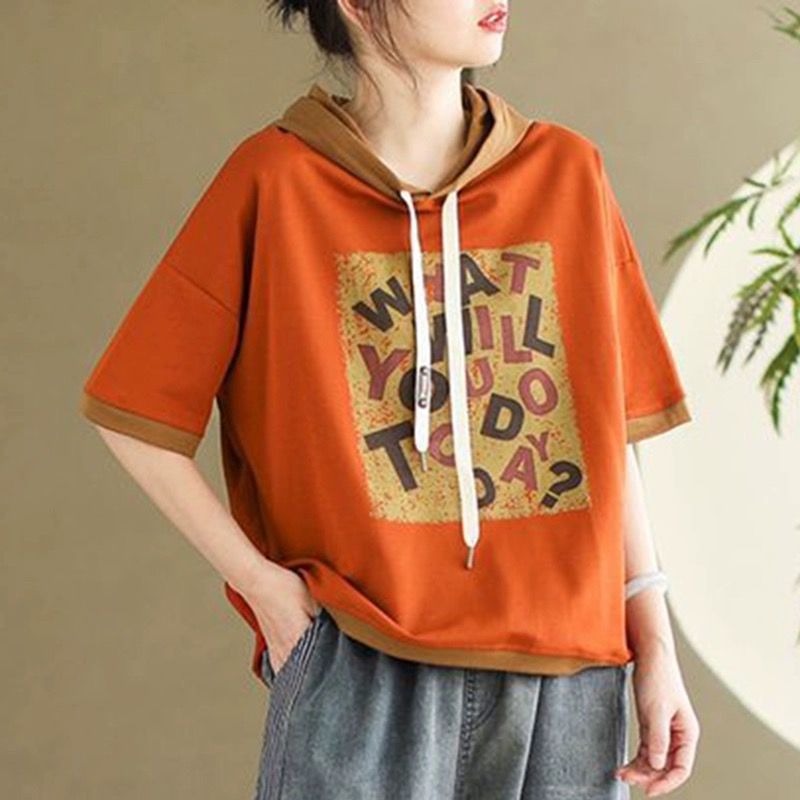Camiseta vintage com capuz fem - Summer Clothing Colors avaliação e preço