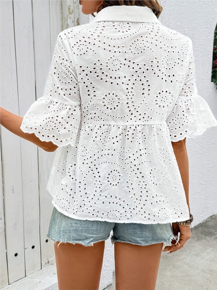 Branco laço gancho flor oco ca - Summer Clothing Holiday avaliação e preço