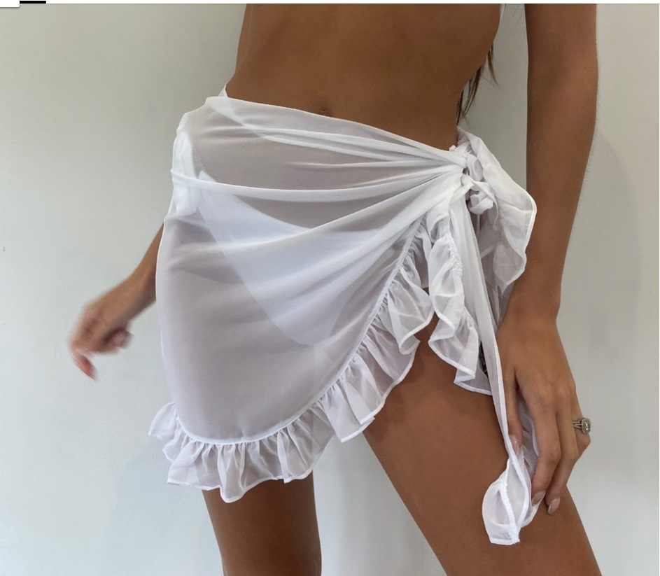 6 cores plissado bikini cover  - Summer Clothing Colors avaliação e preço