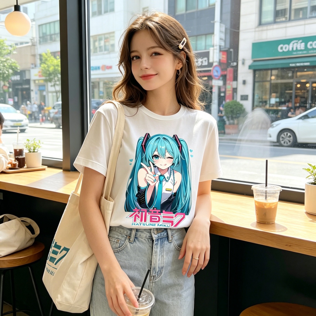 Camiseta Gráfica Kawaii Miku p - Summer Clothing Outfits avaliação e preço