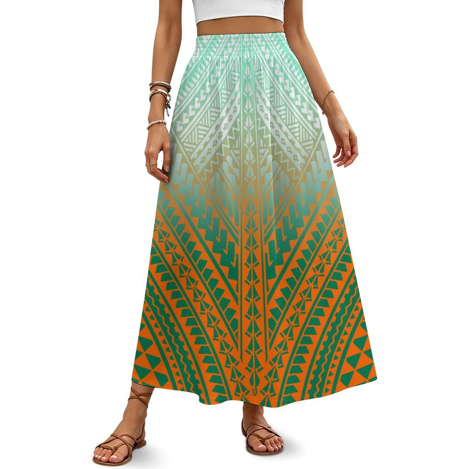 Saia Maxi de Estampa Tribal Po - Summer Clothing Outlet avaliação e preço