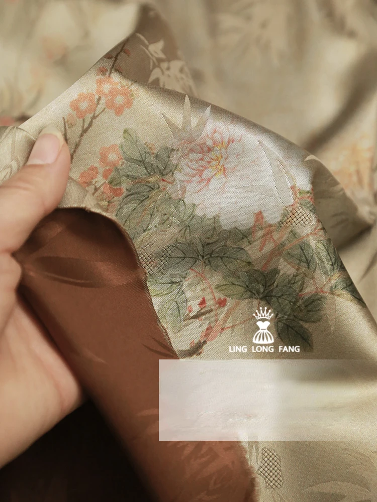 Tecido Jacquard cetim para rou - Summer Clothing Material avaliação e preço