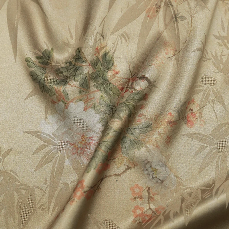 Tecido Jacquard cetim para rou - Summer Clothing Material avaliação e preço