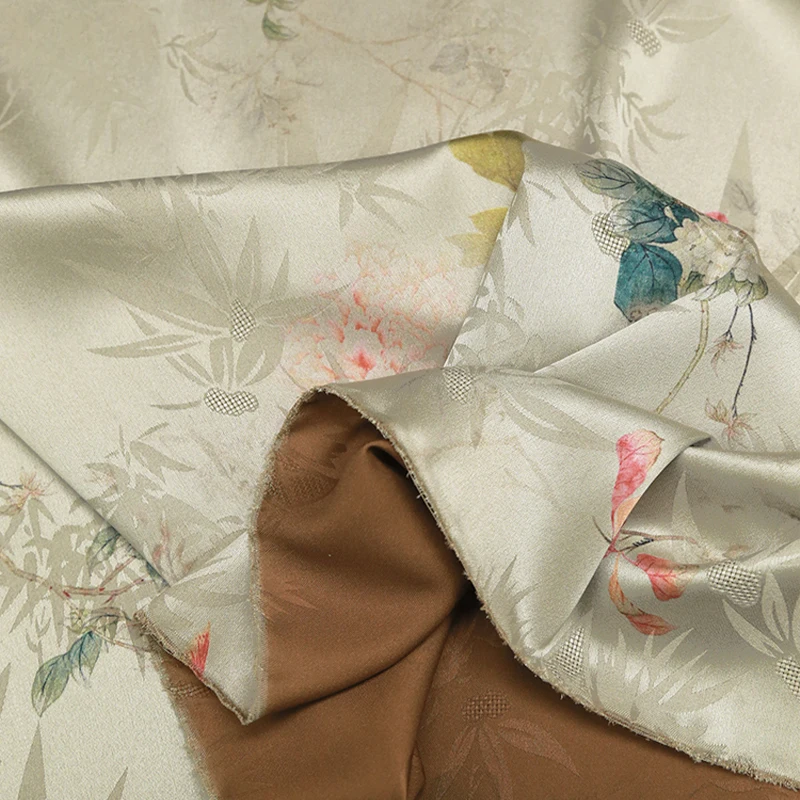 Tecido Jacquard cetim para rou - Summer Clothing Material avaliação e preço