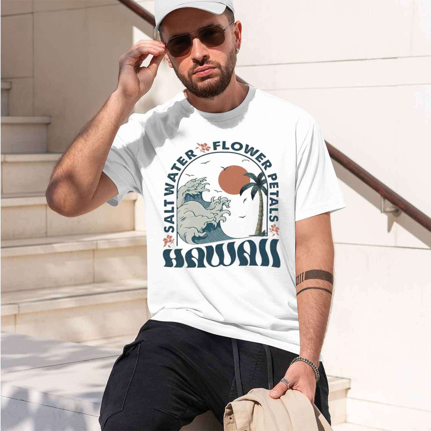 Camiseta Havaí Bea, Camiseta U - Summer Vibes Clothing Men avaliação e preço