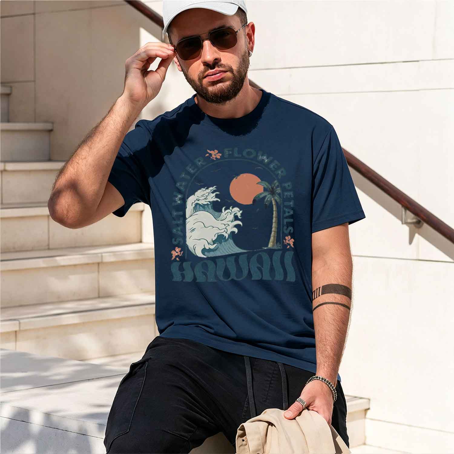 Camiseta Havaí Bea, Camiseta U - Summer Vibes Clothing Men avaliação e preço