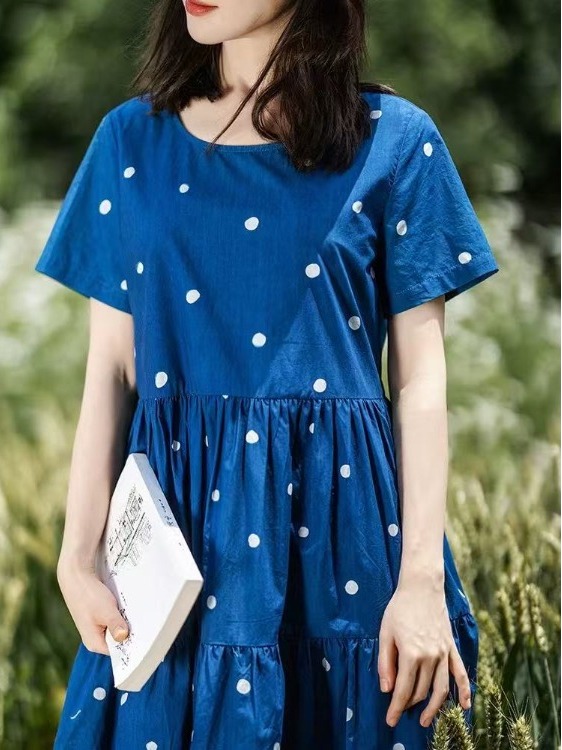 Vestido Feminino Azul de Algod - Summer Clothing Label avaliação e preço