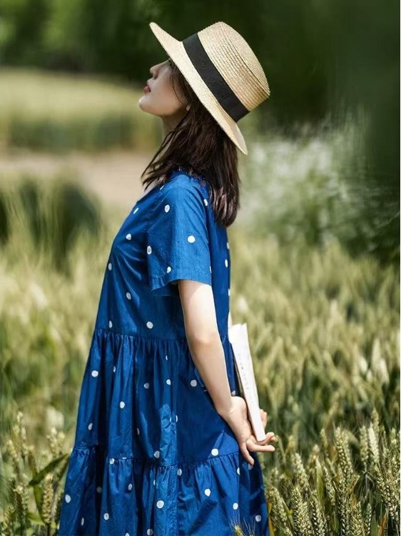 Vestido Feminino Azul de Algod - Summer Clothing Label avaliação e preço