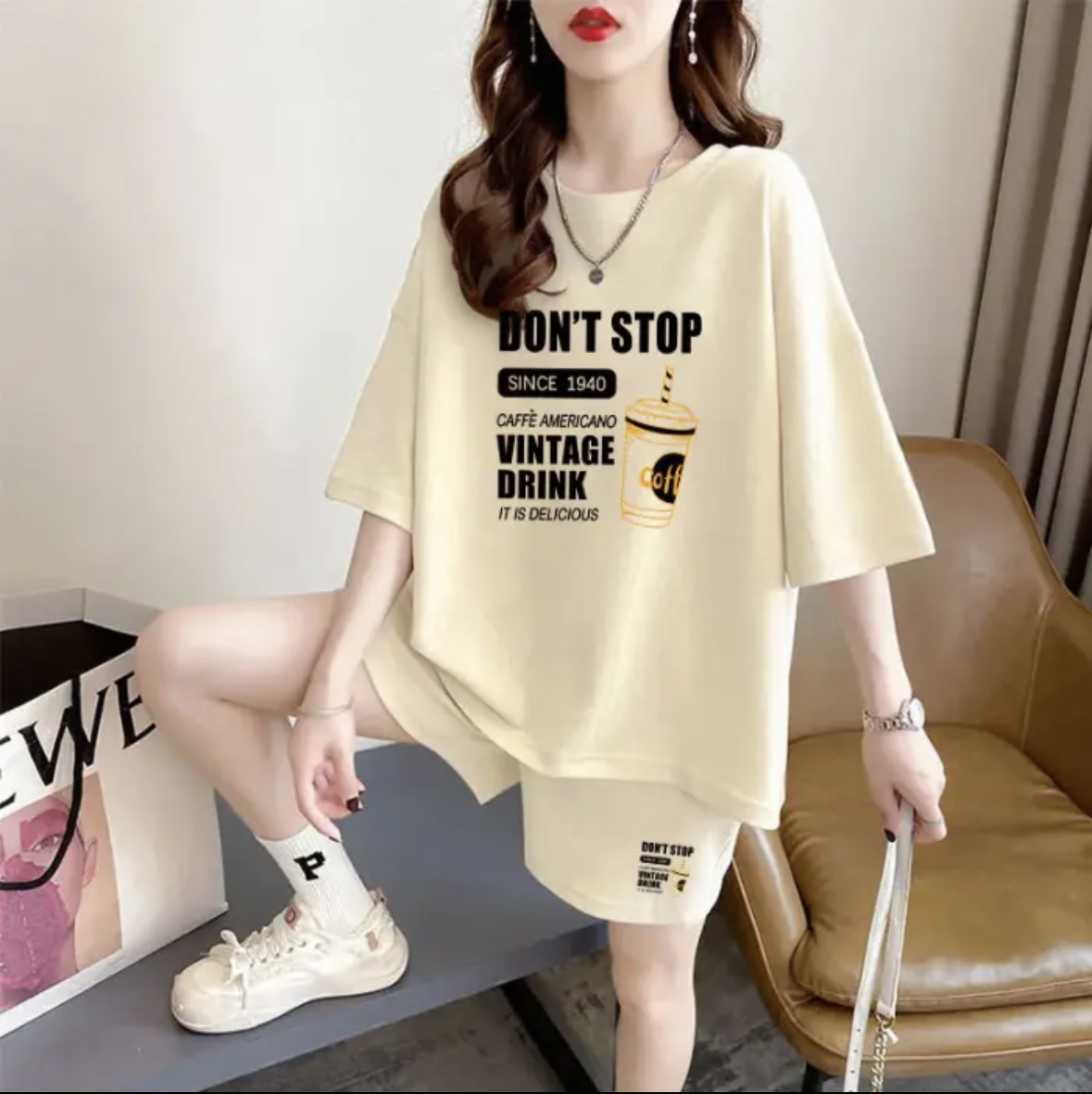 Conjunto de shorts de verão fe - Summer Clothing Sets Women avaliação e preço